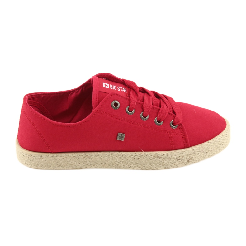 Ballerines espadrilles chaussures pour femmes rouge Big star 274424 Ballerines espadrilles chaussures pour femmes rouge Big star 274424