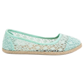 Ballerines Dentelle Menthe vert