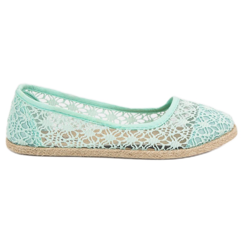 Ballerines Dentelle Menthe vert