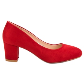 Seastar Escarpins en daim sur un pilier rouge