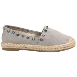 Evento Espadrilles En Daim Avec Jets gris Evento Espadrilles En Daim Avec Jets gris