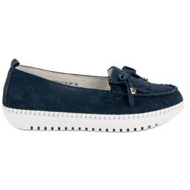 Filippo Mocassins en cuir à la mode bleu bleu marine