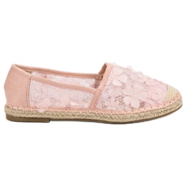 Nio Nio Espadrilles En Dentelle À Fleurs rose Nio Nio Espadrilles En Dentelle À Fleurs rose