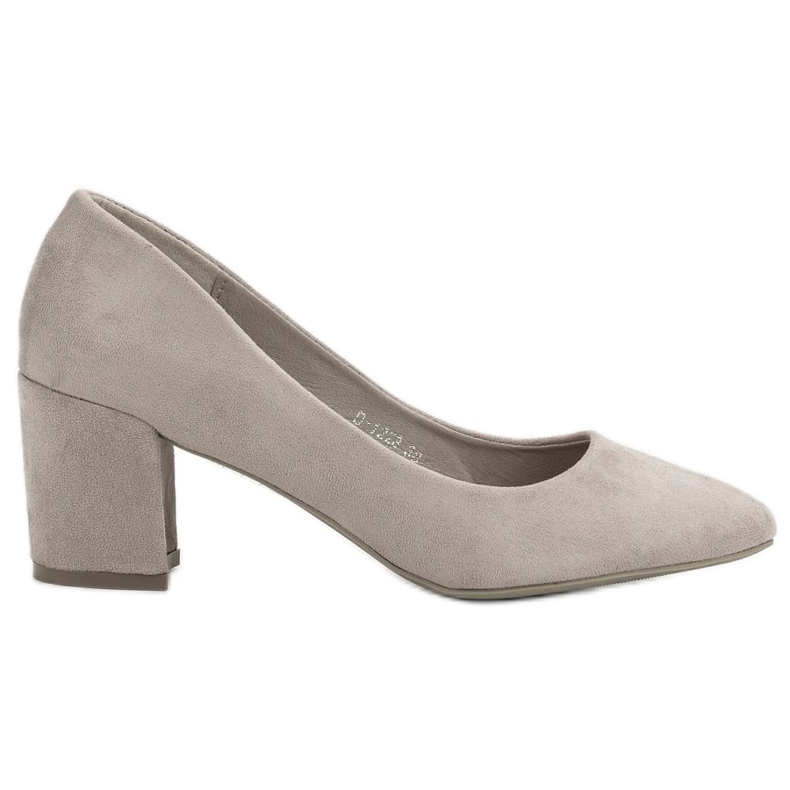 Ideal Shoes Escarpins gris sur un pilier