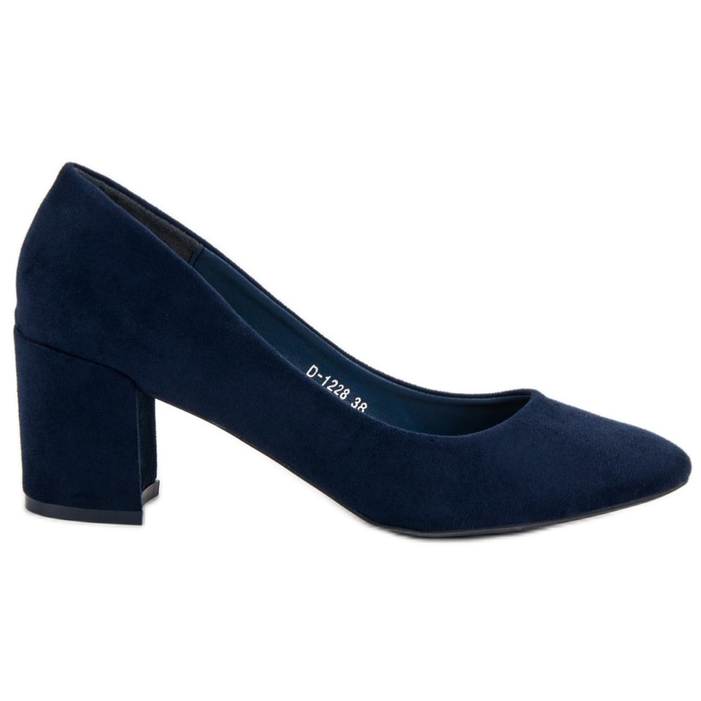 Ideal Shoes Escarpins bleu marine sur un pilier