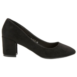 Ideal Shoes Escarpins noirs sur un pilier