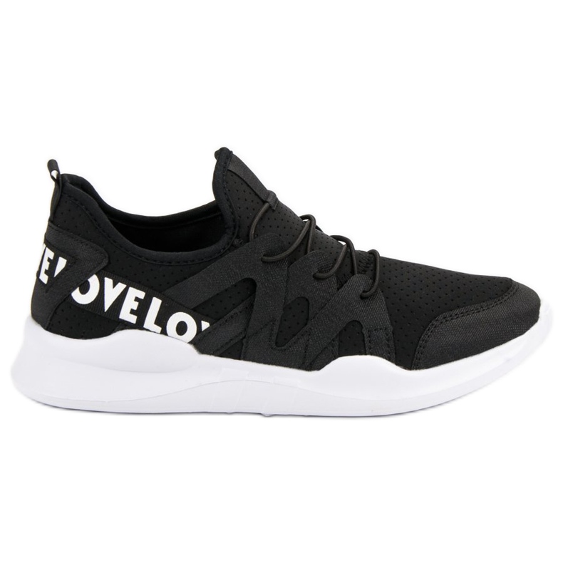 Chaussures de sport textiles noires le noir