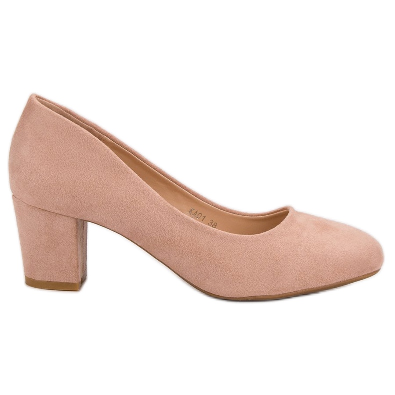 Seastar Escarpins en daim sur un pilier rose
