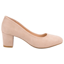 Seastar Escarpins en daim sur un pilier beige