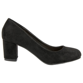 Nio Nio Escarpins en daim noir le noir