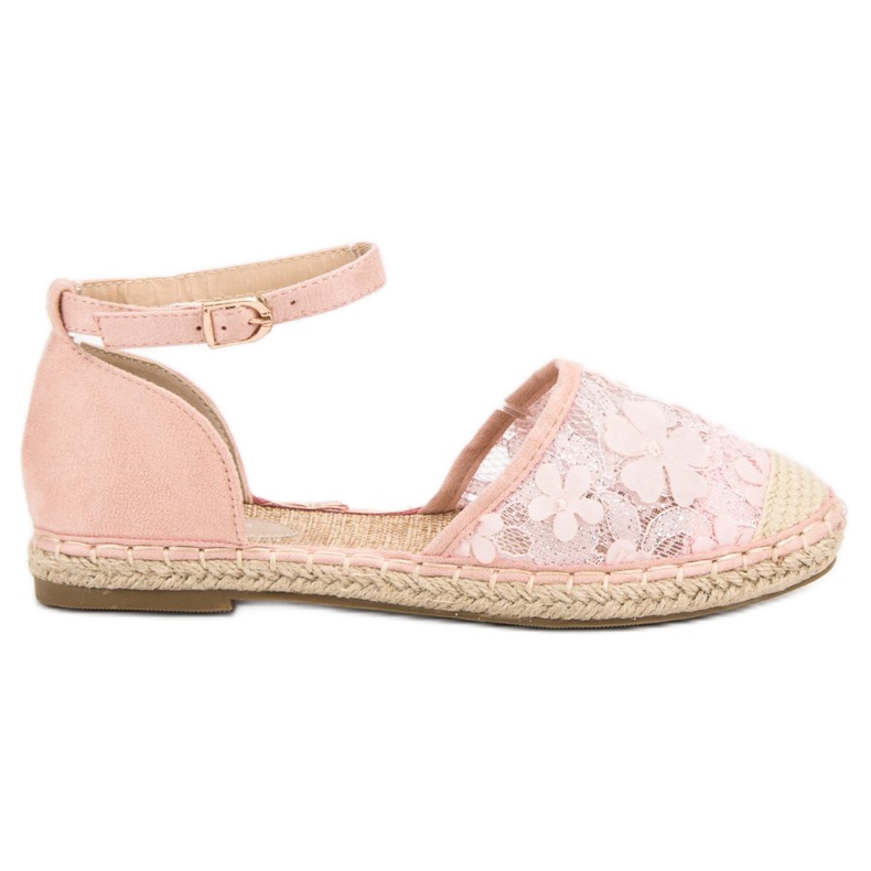 Nio Nio Espadrilles en dentelle rose Nio Nio Espadrilles en dentelle rose