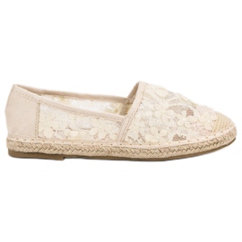 Nio Nio Espadrilles En Dentelle À Fleurs brun
