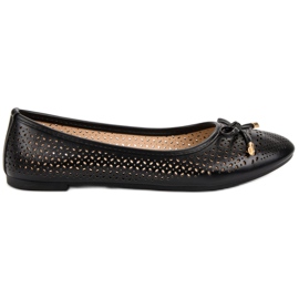 Ballerines ajourées noir