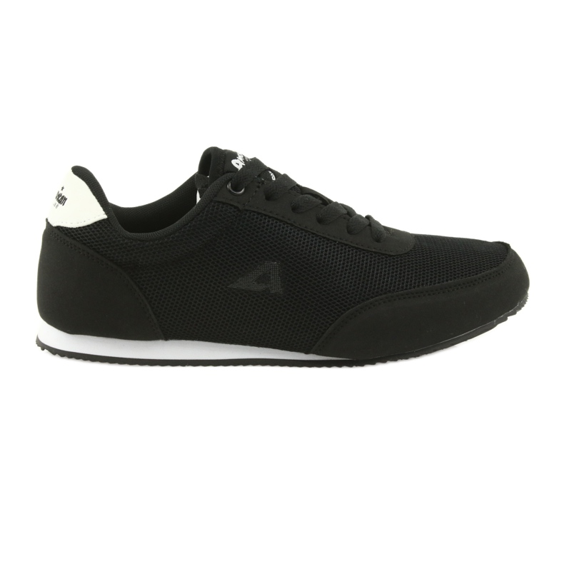 American Club chaussures de sport nouées blanche le noir