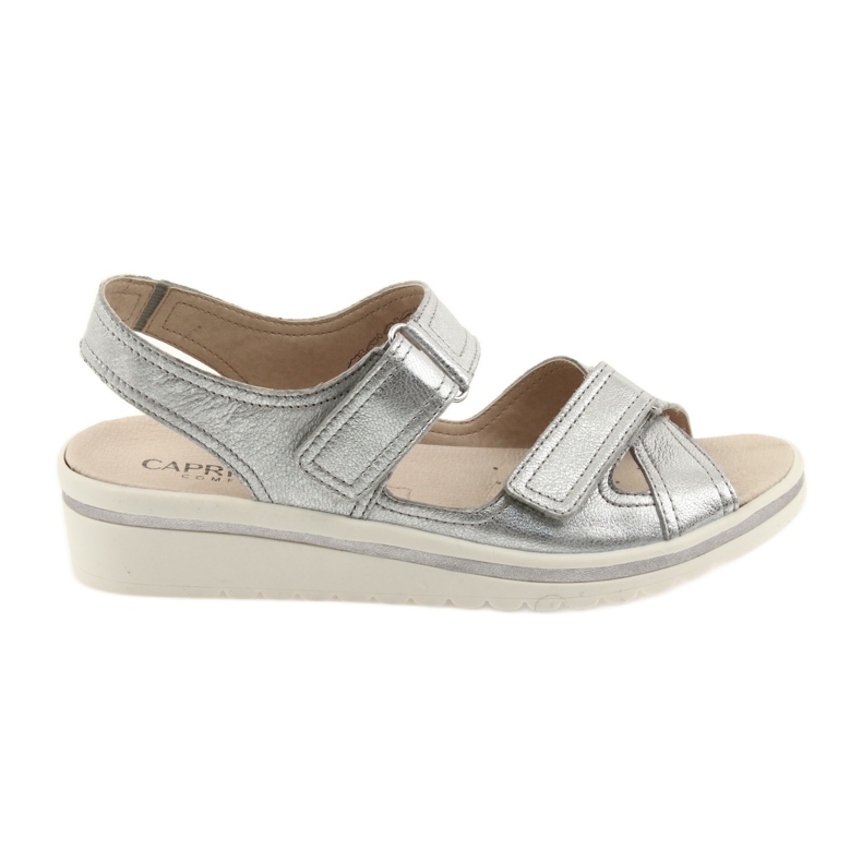 Caprice sandales femme cuir argent chaussures gris