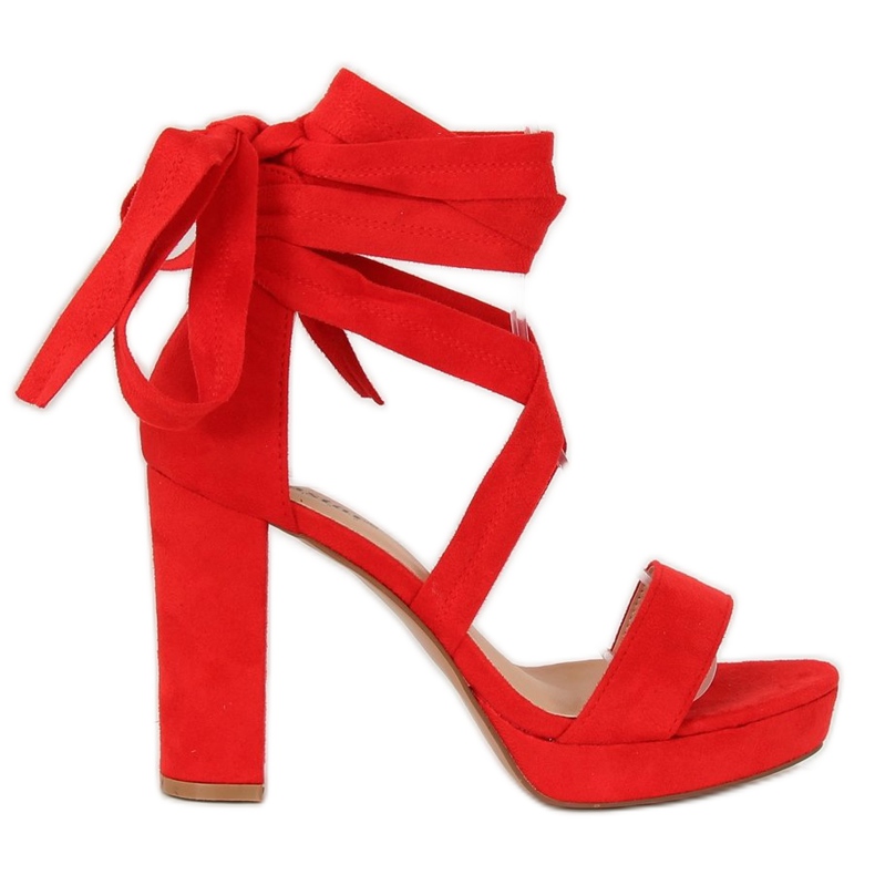 Sandales rouges sur la plateforme NC805 Rouge Sandales rouges sur la plateforme NC805 Rouge