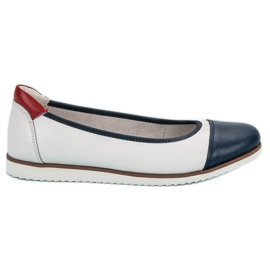 Filippo Ballerines confortables en cuir blanc