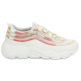 Chaussures de sport légères blanche multicolore Chaussures de sport légères blanche multicolore
