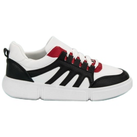 Chaussures de sport confortables blanc noir