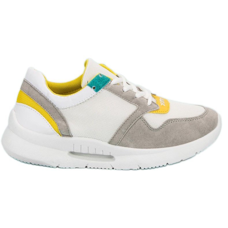 Chaussures de sport à lacets blanche multicolore Chaussures de sport à lacets blanche multicolore