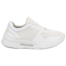 Chaussures de sport à lacets blanc