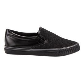 Muto Baskets noires à enfiler le noir