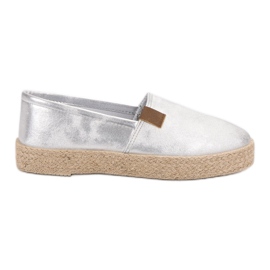 Espadrilles en argent à la mode gris