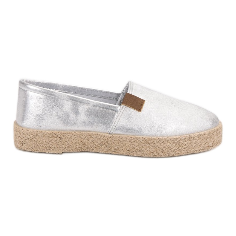Espadrilles en argent à la mode gris
