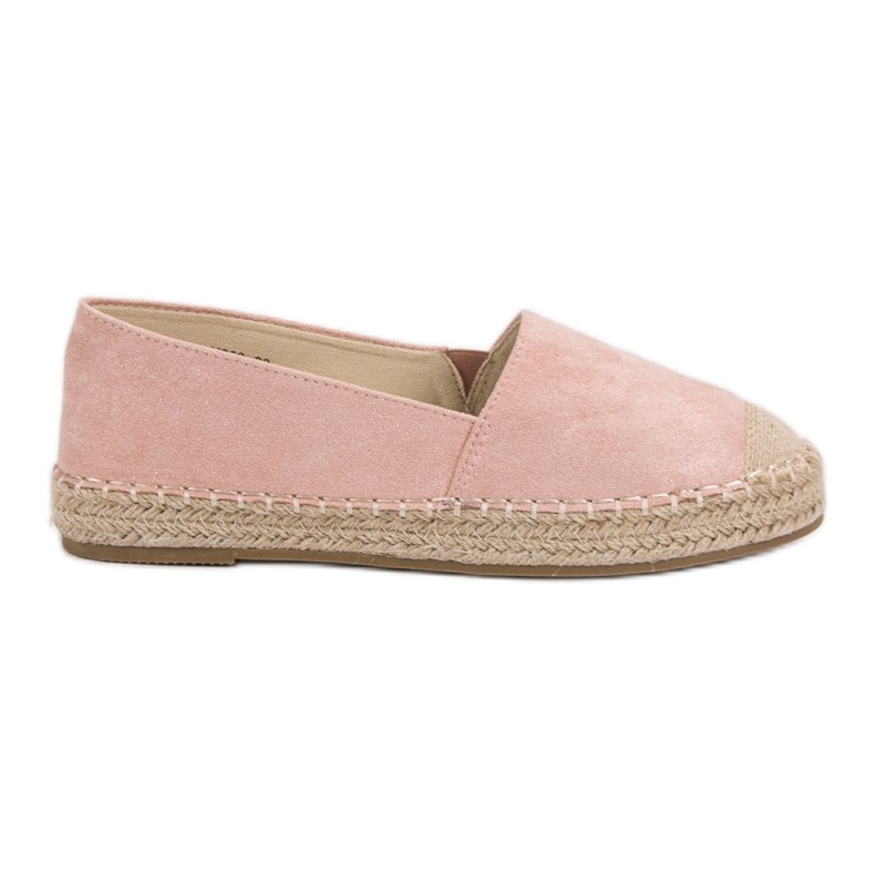 Small Swan Espadrilles en daim rose