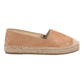 Small Swan Espadrilles en daim brun