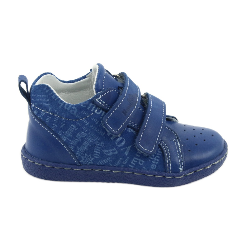 Chaussures en cuir pour garçons avec velcro Ren But 1429 bleu Chaussures en cuir pour garçons avec velcro Ren But 1429 bleu
