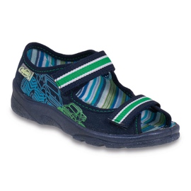 Chaussures enfant Befado 969X073 vert bleu marine