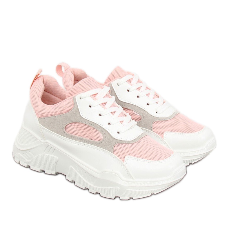 Blanc et rose LV78P Chaussures de sport roses