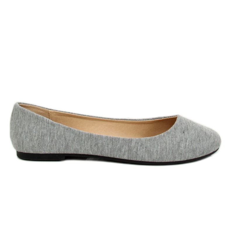 Ballerines en coton gris LZ-8537 Gris