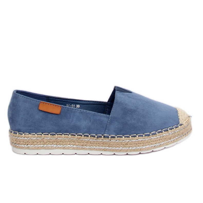 RC-61 Espadrilles bleues en daim bleu
