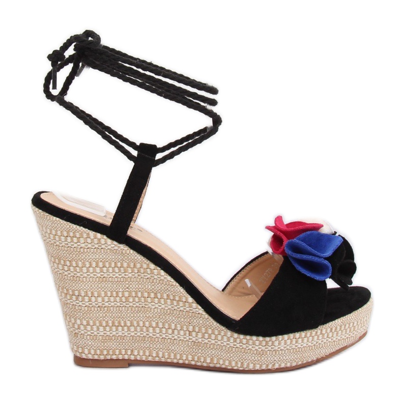 Sandales noires sur compensées YY27P Noir le noir
