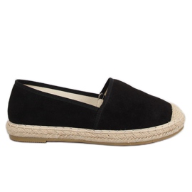 AF40 Espadrilles en daim noir noir le noir