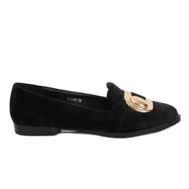 Mocassins en velours noir F1048 Noir le noir