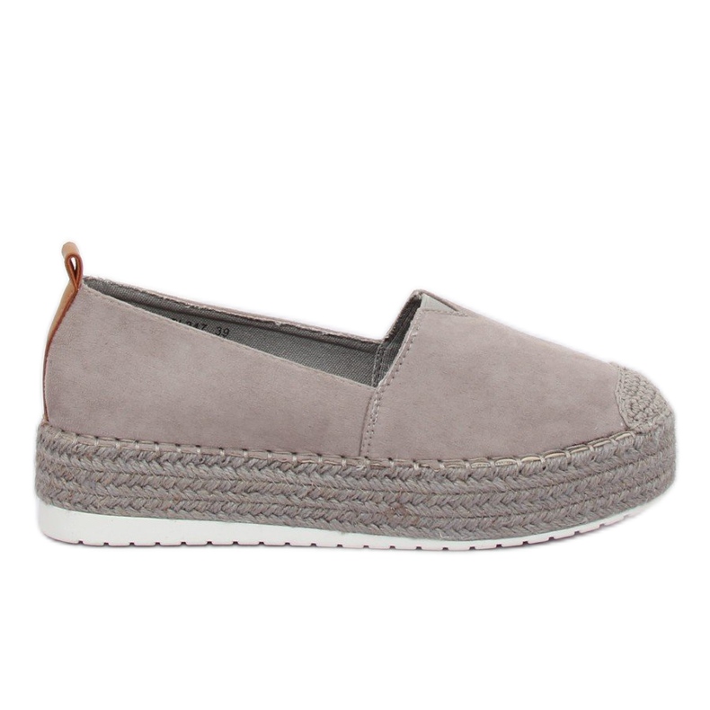 Gris BL247 Espadrilles grises sur semelle haute Gris BL247 Espadrilles grises sur semelle haute
