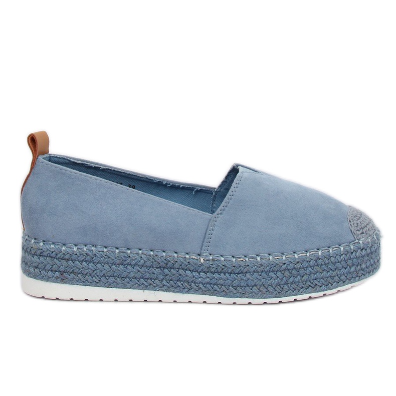 Bleu BL247 Espadrilles bleues sur semelles hautes Bleu BL247 Espadrilles bleues sur semelles hautes