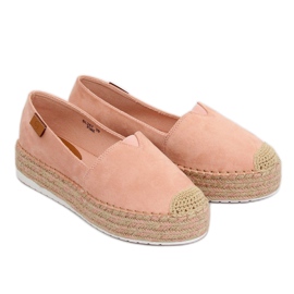 Rose BL267 Espadrilles roses sur semelles hautes