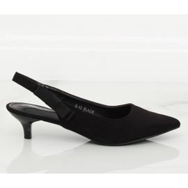 Escarpins à talons nus noirs B-43 Black