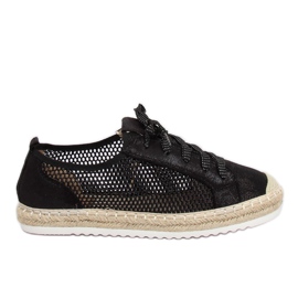 Espadrilles lacées noires B752S-BL Noir le noir Espadrilles lacées noires B752S-BL Noir le noir