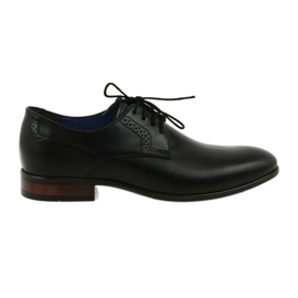 Nikopol Chaussures en cuir masculin 1695 noir le noir