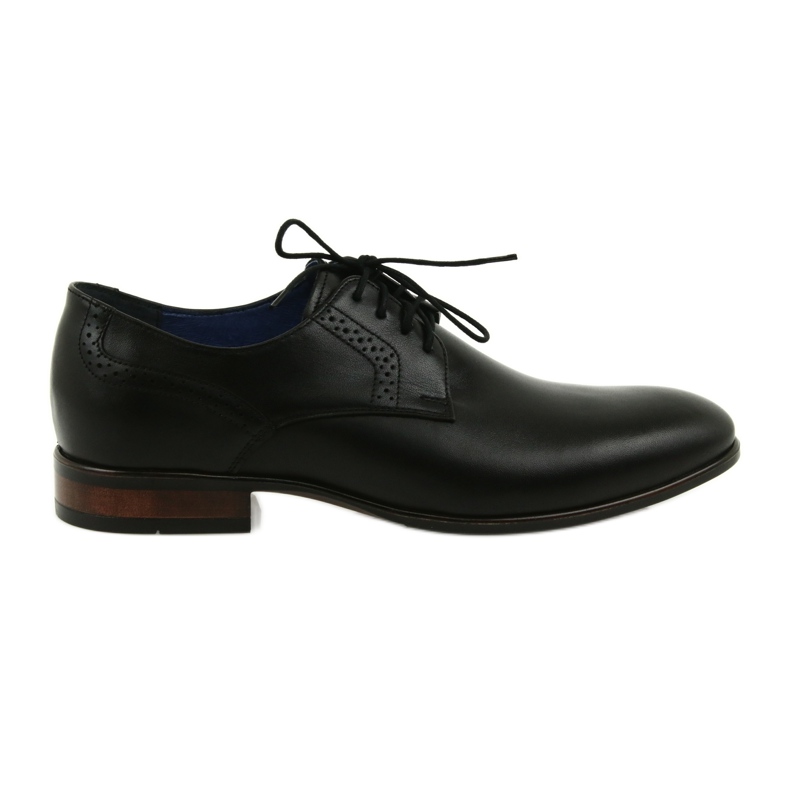 Nikopol Chaussures en cuir masculin 1695 noir le noir