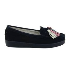 Mocassins femme en daim Filippo 661 bleu marine