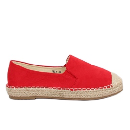 Espadrilles femme rouges 180-5 Rouge