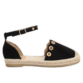 Espadrilles avec bracelet noir LX170 Noir