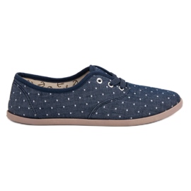 Baskets à pois bleu