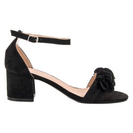 Nio Nio Sandales en daim à fleurs le noir